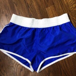 Y2K OP Blue and white shorts women’s small so cute!